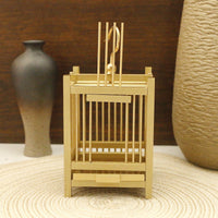 Brass Birdcage with Sparrow Home Living Room Balcony Office Decoration Cricket Cage Ornament Metal Craft