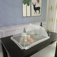 Foldable Commercial Food Cover Tent for Dining Table & Picnic - Large Rectangular Mesh Screen