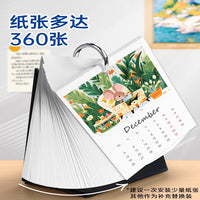2026 Blank Desktop Calendar Memo Pad with Tear-Off Daily Schedule for Office