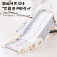 Kids Indoor/Outdoor Foldable Slide with Extended Chute for Toddlers and Young Children