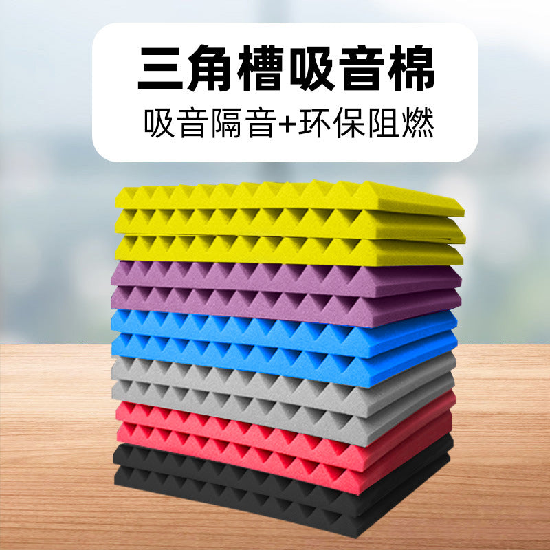 Soundproofing Acoustic Foam Panels for Walls, Self-Adhesive Sound Dampening Tiles for Home and Studio