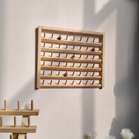 Foldable Wooden Thread Spool Holder Wall-Mountable for Sewing, Embroidery, Hair Extensions