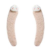 New Lamb Velvet Toilet Seat Cover Sticker, Cartoon Rabbit Thickened Washable Toilet Cushion for Winter Home Use