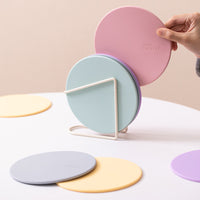 Nordic Style Silicone Round Heat Insulation Mat for Kitchen and Dining Table