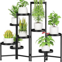 Nordic Style 9-Tier Heavy Duty Metal Plant Stand for Indoor Outdoor Use