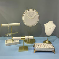 Premium Jewelry Display Stand for Earrings, Necklaces, and Bracelets - White