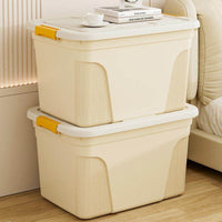 Large Capacity Storage Bins with Lids - Stackable Plastic Organizer Boxes for Toys, Clothes, and Sundries