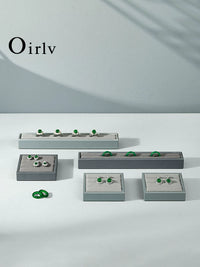 Duo Bao Ni PU Leather Jewelry Display Stand for Rings, Bracelets, and Earrings