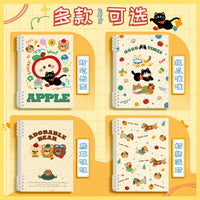 American Splatter Animal B5 Loose-Leaf Notebook for Students, Detachable Ring Coil, Thickened A5 Diary
