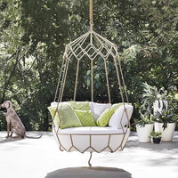 Modern Minimalist Outdoor Swing Chair Patio Hanging Basket Nest Terrace Garden Rocking Chair