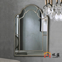 European Retro Full Length Mirror Wall Mounted Dressing Makeup Mirror Light Luxury Bedroom Floor Mirror Archway Entrance Dressing Mirror