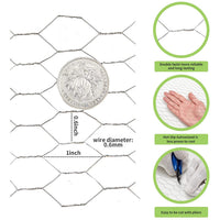 Galvanized Hexagonal Wire Mesh Fencing for Poultry, Garden, Pet Enclosures