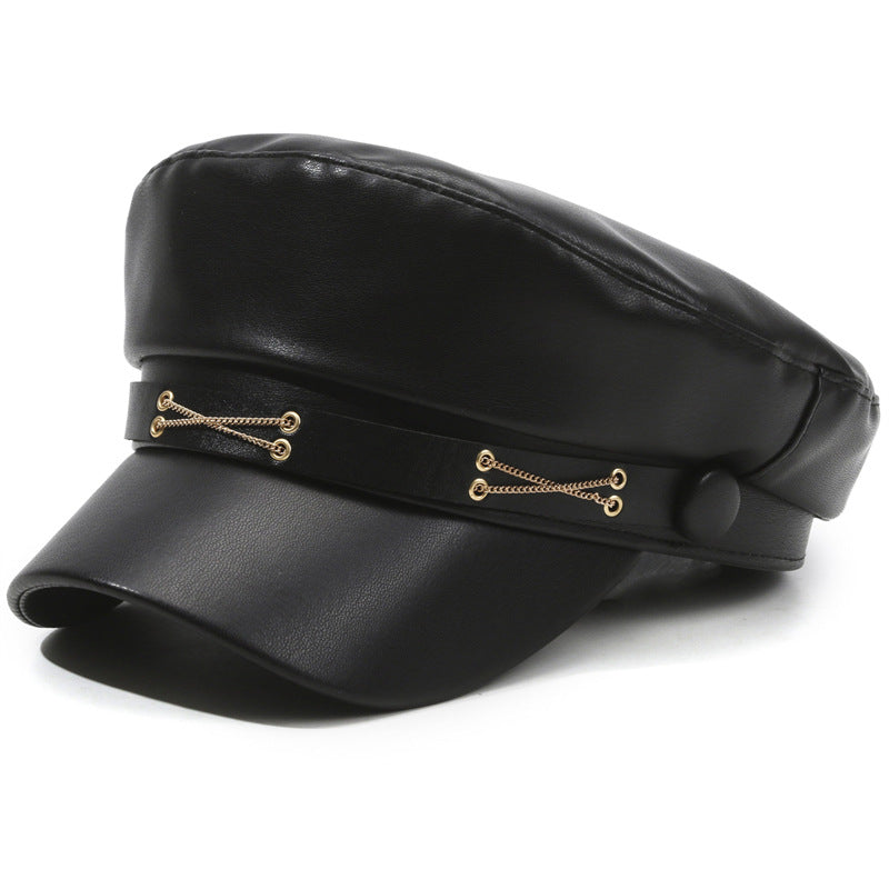 INS Retro Octagonal Beret Hat for Women - Flat Top Sun Protection Fashion Painter Cap