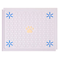 Pet Cat Litter Mat Large Interlocking Silicone Non-Slip Washable Cartoon Paw Pad