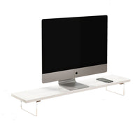Acrylic Monitor Stand Riser for Desktop Computer and Laptop, Office Desk Organizer Shelf