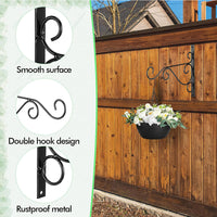 Outdoor Wall Mounted Plant Hanger Bracket for Garden Patio Decoration