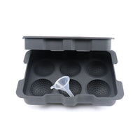 Food-Grade Silicone Ice Cube Tray Set with Large Spherical and Square Molds