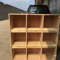 Wooden Pigeon Breeding Cage with Multiple Compartments for Racing Pigeons and Pet Shops