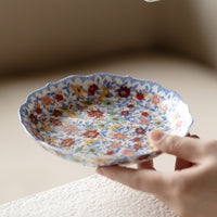 Floral Scalloped Teapot Tray for Kung Fu Tea Set
