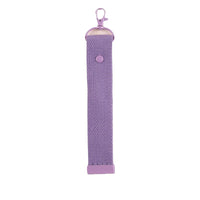 Macaron Color Ribbon Keychain Bag Charm with DIY Iron-on Patch Option
