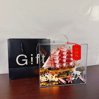 DIY Sailboat Acrylic Flower Box Kit for Christmas Valentine's Day Birthday