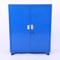 Heavy Duty Metal Workshop Tool Cabinet Thickened Auto Repair Storage Cabinet Double Door with Lock Parts Organizer