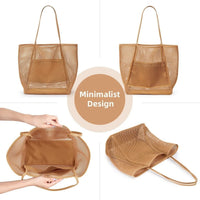Large Capacity Mesh Beach Bag for Travel and Water Activities