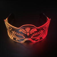 LED Luminous Acrylic Glasses Futuristic Color Changing Light Up Eyewear for Parties and Bars