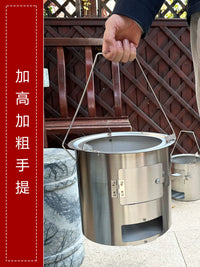 Portable Stainless Steel Wood Burning Stove for Outdoor Camping and Home Use
