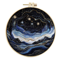 DIY Embroidery Landscape Craft Kit with Tools and Fabric