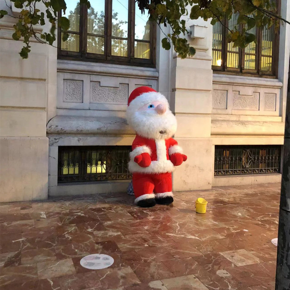 Inflatable Santa Claus Christmas Costume for Adults - Festive Performance & Event Mascot