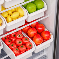 Refrigerator Organizer Bins Clear Drawer-Type Food Storage Containers for Fridge Freezer