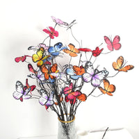 Artificial 6-Head Butterfly Orchid Branch for Floral Arrangements and Landscaping