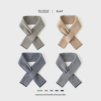 Men's Business Casual Short Scarf Neck Warmer for Autumn/Winter Suits