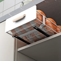Under-Sink Pull-Out Organizer for Kitchen Cabinets, Multi-functional Foldable Storage Rack, No-Drill Drawer Style