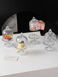 Glass Cake Stand with Dome Cover for Buffet, Dessert, and Breakfast Display