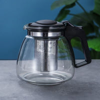 Glass Teapot with Infuser and Warming Base, Borosilicate Glass Tea Maker for Loose Leaf and Blooming Tea