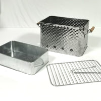 Stainless Steel BBQ Grill Outdoor Camping Picnic Tabletop Smoker Charcoal Grill for Backyard and Patio