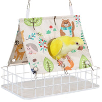 Breathable Parrot Bird Bed Hammock Platform for Peony Cockatiel Sun Conure, All Seasons Sleeping Nest Rest Stand