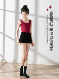 Girls' Ballet Leotard with Shorts Set for Dance Practice and Performance