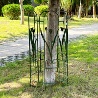 Outdoor Wrought Iron Round Trellis for Climbing Plants Garden Arch