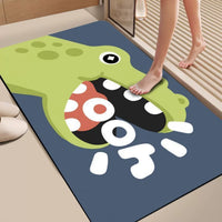Diatomaceous Earth Bath Mat Super Absorbent Non-Slip Quick Dry Floor Mat for Bathroom and Home