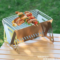Stainless Steel Portable Folding BBQ Grill for Outdoor Camping Picnic