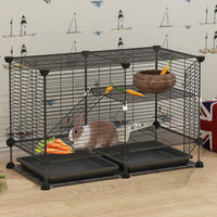 Large Indoor Rabbit Cage with Toilet and Automatic Waste Removal for Breeding and Pet Rabbits