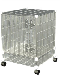 304 Stainless Steel Multi-Tier Pet Cage for Sugar Gliders, Squirrels, and Parrots