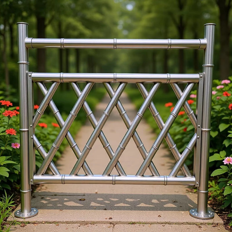 Stainless Steel Bamboo-Style Garden Fence for Outdoor Landscaping and Vegetable Patches
