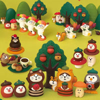Zakka Autumn Harvest Series Cute Cat Miniature Resin Ornament for Car & Home Decor