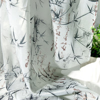 Chinese Style Bamboo Leaf Gradient Fabric for DIY Apparel and Decorations