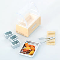 Miniature Dollhouse Food Display Cabinet OB11 Photography Prop