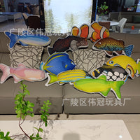 Realistic Ocean Fish Plush Pillow - Clownfish, Goby, Zebra Fish, Blue Tang Stuffed Animal